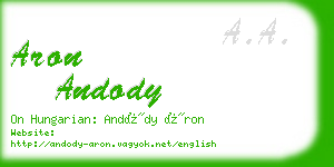 aron andody business card